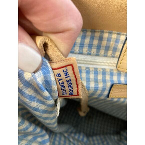 DOONEY & BOURKE COLORFUL COATED CANVAS PLAID SHOULDER BAG - Picture 14 of 16